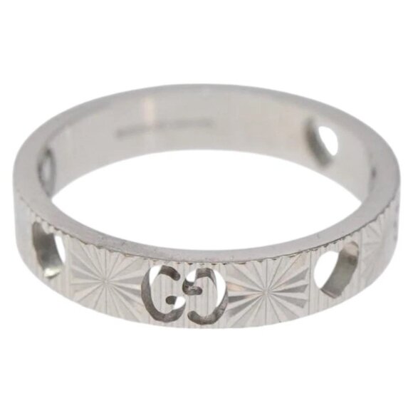 GUCCI Heart Ring K18 Silver Gold (750) 4.4g (18K) Silver - Picture 1 of 10